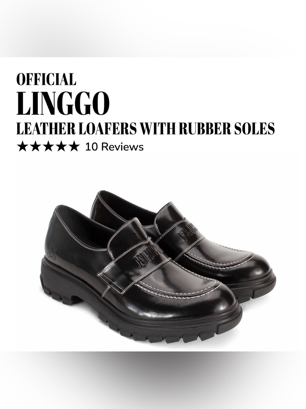 Fluevog EXCELLENT Official Linggo glossy black leather slip-on loafer- W8/M6